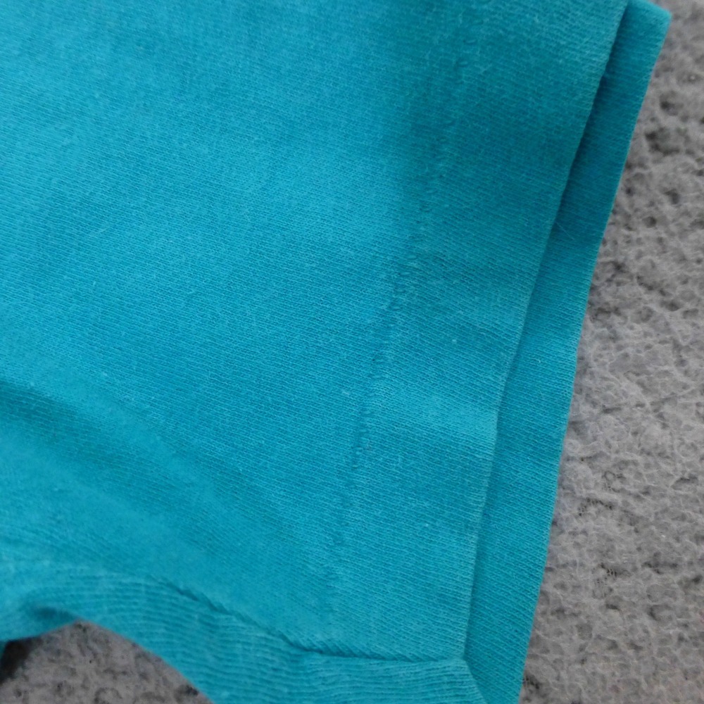 Vintage Fruit of the Loom Washington Apples Teal T-Shirt Single Stitch Large - Picture 9 of 11